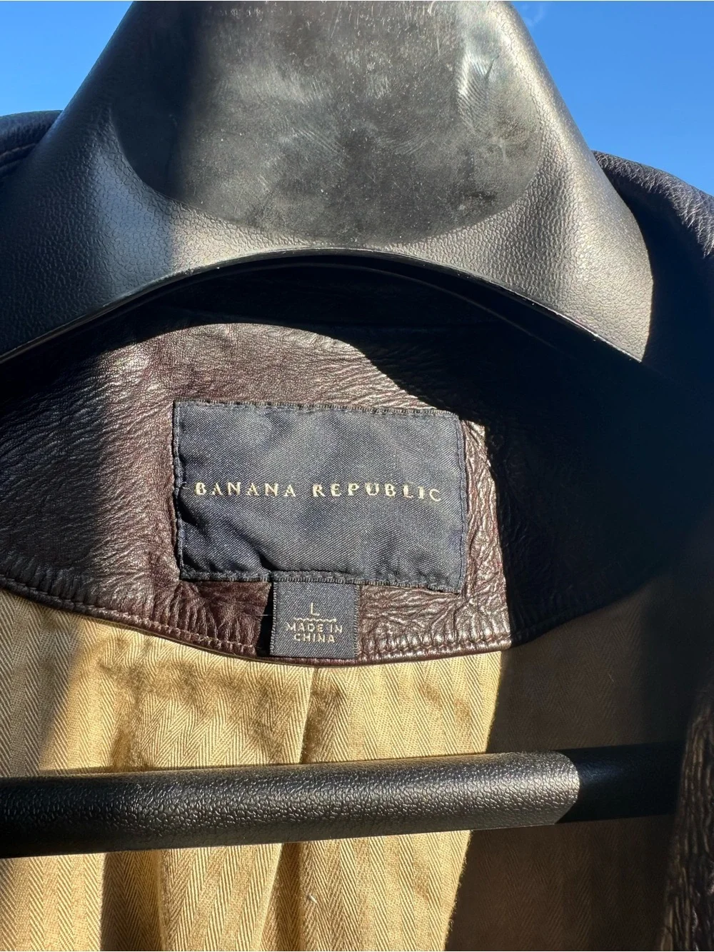 Banana Republic Dark Brown Leather Bomber Jacket